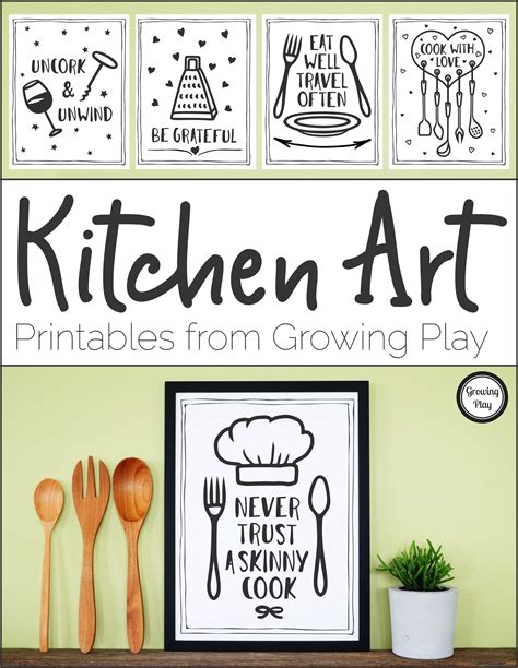 Play Kitchen Printables
